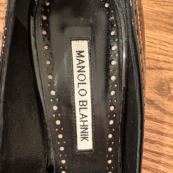 Manolo Blahnik Patent Leather Black Heels - Picture 2 of 10